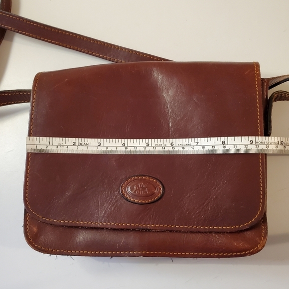 Vintage The Point Brown Leather Shoulder Bag - Picture 10 of 11